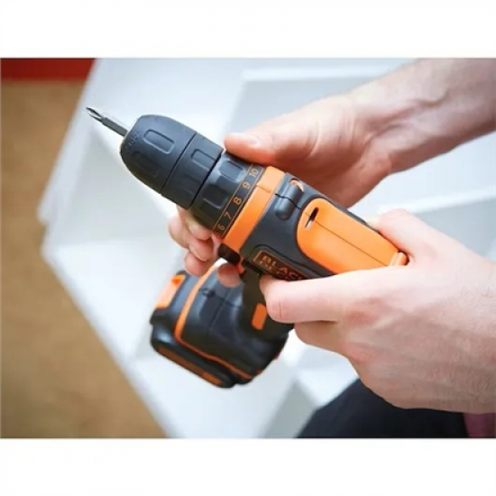 BLACK & DECKER Drill Driver, 10.8 V, 1x1.5 Ah | BDCDD12-QW