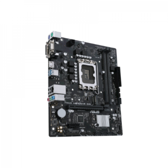 Asus | PRIME H610M-R D4-SI | Processor family Intel | Processor socket LGA1700 | DDR4 DIMM | Memory slots 2 | Supported hard disk drive interfaces SATA, M.2 | Number of SATA connectors 4 | Chipset Intel H610 | Mic-ATX