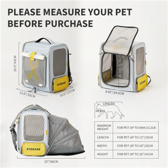 PETKIT | Pet Carrier | BP3 X ZONE | Grey