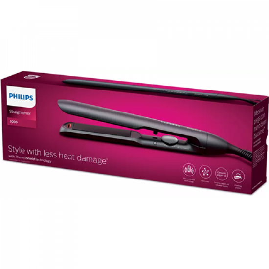 Philips | Hair Straitghtener | BHS510/00 5000 Series | Ceramic heating system | Ionic function | Temperature (max) 230 °C | Number of heating levels 12 | Black