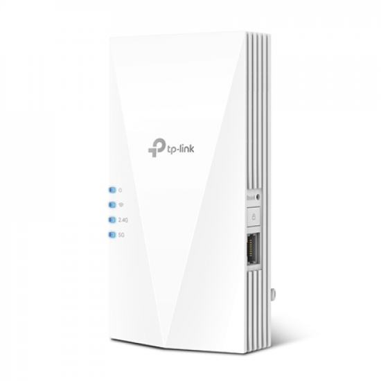 TP-LINK | AX3000 Mesh WiFi 6 Extender | RE700X | 802.11ax | Mesh Support Yes | 2402+574  Mbit/s | Ethernet LAN (RJ-45) ports 1 | No mobile broadband | MU-MiMO No | Antenna type 2xInternal