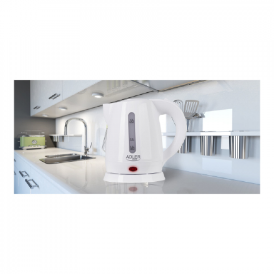 Adler | Kettle | AD 1272 | Electric | 1600 W | 1 L | Stainless steel/Polypropylene | 360° rotational base | White