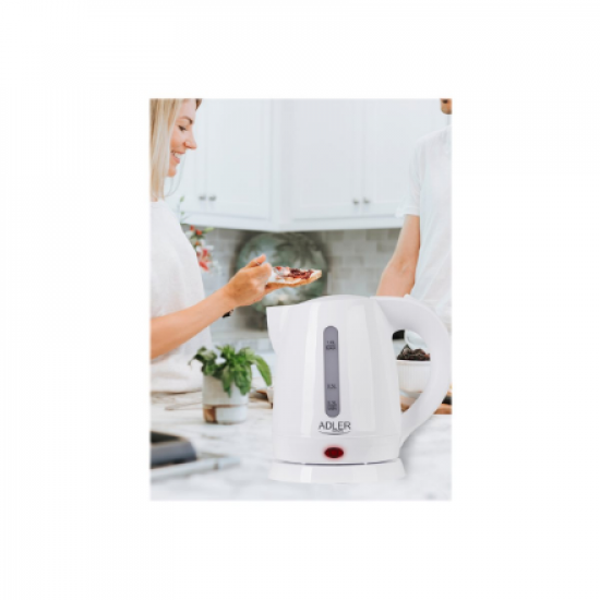 Adler | Kettle | AD 1272 | Electric | 1600 W | 1 L | Stainless steel/Polypropylene | 360° rotational base | White