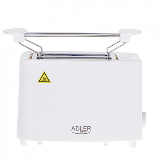 Adler | Toaster | AD 3223 | Power 750 W | Number of slots 2 | Housing material Plastic | White