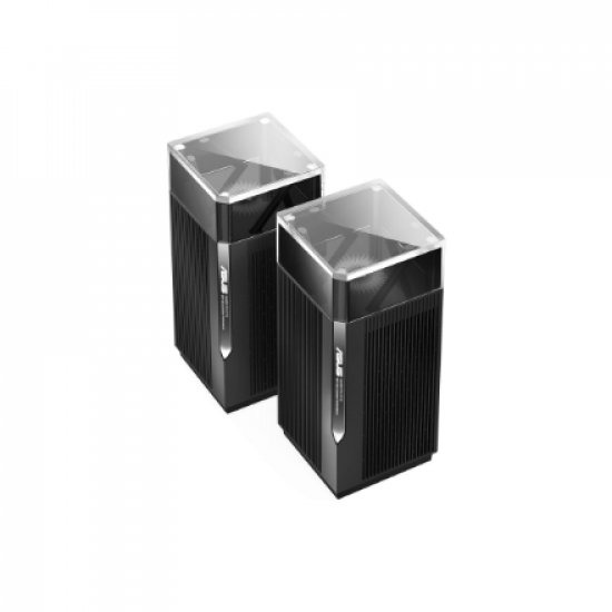 Wireless Wifi 6E Tri-band Gigabit Router | ZenWiFi Pro ET12 (2-Pack) | 802.11ax | 1148+4804+4804 Mbit/s | 10/100/1000/11000 Mbit/s | Ethernet LAN (RJ-45) ports 3 | Mesh Support Yes | MU-MiMO Yes | No mobile broadband | Antenna type Internal