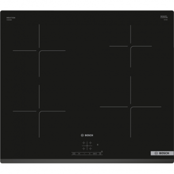 Bosch | Hob | PUE63KBB6E | Induction | Number of burners/cooking zones 4 | Touch | Timer | Black