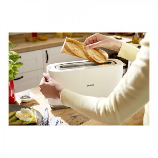 Philips | Toaster | HD2590/00 Daily Collection | Power 870-1030 W | Number of slots 2 | Housing material Plastic | White
