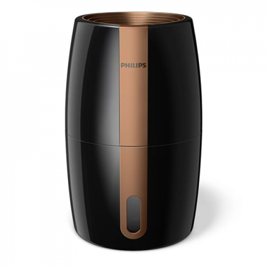 Philips | HU2718/10 | Humidifier | 17 W | Water tank capacity 2 L | Suitable for rooms up to 32 m² | NanoCloud technology | Humidification capacity 200 ml/hr | Black/Copper