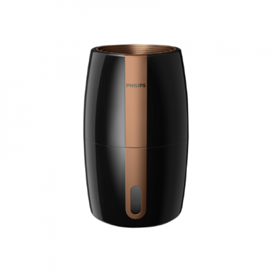 Philips | HU2718/10 | Humidifier | 17 W | Water tank capacity 2 L | Suitable for rooms up to 32 m² | NanoCloud technology | Humidification capacity 200 ml/hr | Black/Copper