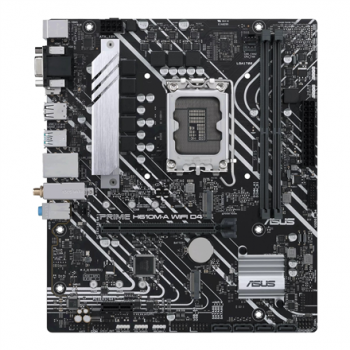 Asus | PRIME H610M-A WIFI D4 | Processor family Intel | Processor socket  LGA1700 | DDR4 DIMM | Memory slots 2 | Supported hard disk drive interfaces 	SATA, M.2 | Number of SATA connectors 4 | Chipset  Intel H610 | mATX