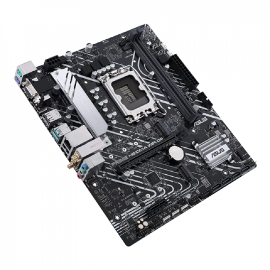 Asus | PRIME H610M-A WIFI D4 | Processor family Intel | Processor socket  LGA1700 | DDR4 DIMM | Memory slots 2 | Supported hard disk drive interfaces 	SATA, M.2 | Number of SATA connectors 4 | Chipset  Intel H610 | mATX