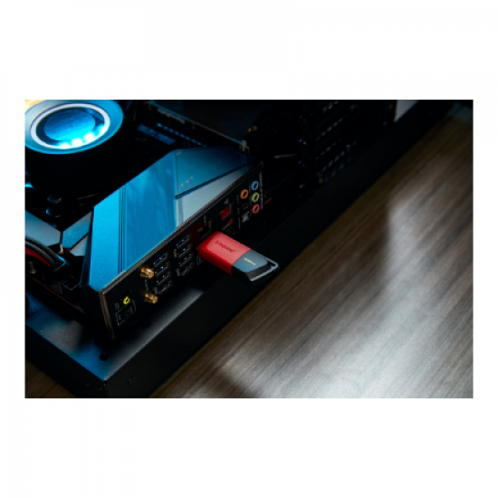 Kingston | USB Flash Drive | DataTraveler Exodia | 128 GB | USB 3.2 Gen 1 | Black/Red