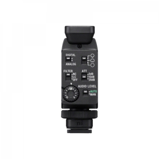 Sony | Compact Camera-Mount Digital Shotgun Microphone | ECM-B10 | Three pickup modes: Multidirectional, unidirectional and circular; Simple switching; Digital signal processing; Highly effective noise reduction filter; Digital audio transmission
