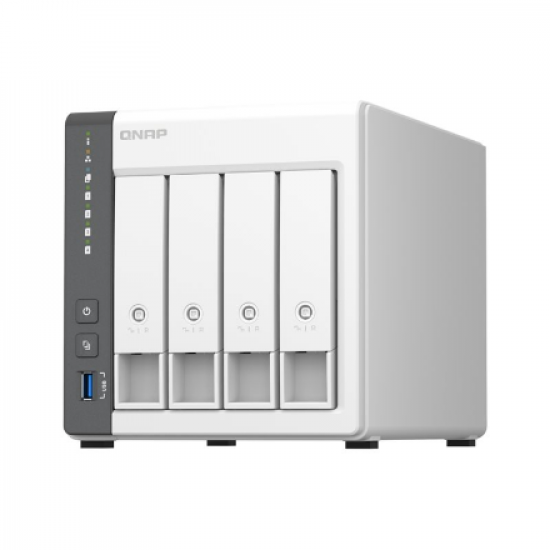 QNAP | 4 Bay ARM | TS-433-4G | Cortex-A55 | ARM 4-core | Processor frequency 2.0 GHz | 4 GB | On board (non-expandable)