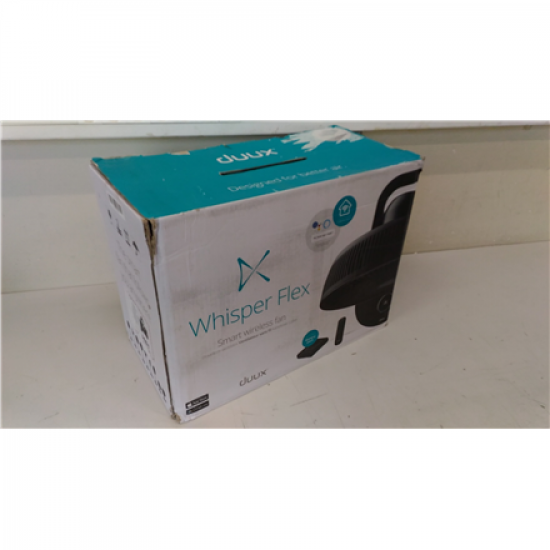 SALE OUT. SALE OUT. Duux | Smart Fan | Whisper Flex Smart Black with Battery Pack | Stand Fan | USED, DAMAGED PACKAGING, SMALL MARKS ON STAND, BATTERY NOT WORKING, CRACK ON BACK | Black | Diameter 34 cm | Number of speeds 26 | Oscillation | 2-22 W | Remot