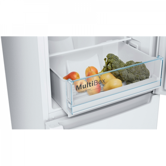 Bosch | Refrigerator | KGN36NWEA | Energy efficiency class E | Free standing | Combi | Height 186 cm | No Frost system | Fridge net capacity 216 L | Freezer net capacity 89 L | 42 dB | White
