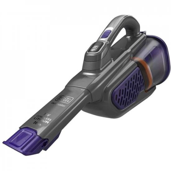 BLACK & DECKER Vacuum Cleaner | BHHV520BFP-QW | Cordless operating | 18 V | Black/Purple