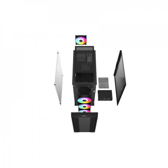 Deepcool | CC560 (with 4pcs ARGB Fans) | Side window | Black | Mid-Tower | Power supply included No | ATX PS2