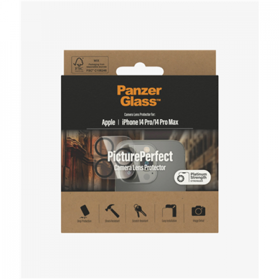 PanzerGlass | Camera Protector | Apple | iPhone 14 Pro/14 Pro Max | Black