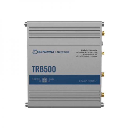 Industrial 5G Gateway | TRB500 | No Wi-Fi | 10/100/1000 Mbps Mbit/s | Ethernet LAN (RJ-45) ports 1 | Mesh Support No | MU-MiMO Yes | Antenna type SMA for Mobile