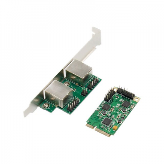Digitus | Dual Gigabit Ethernet Mini PCI Express Network Card | DN-10134
