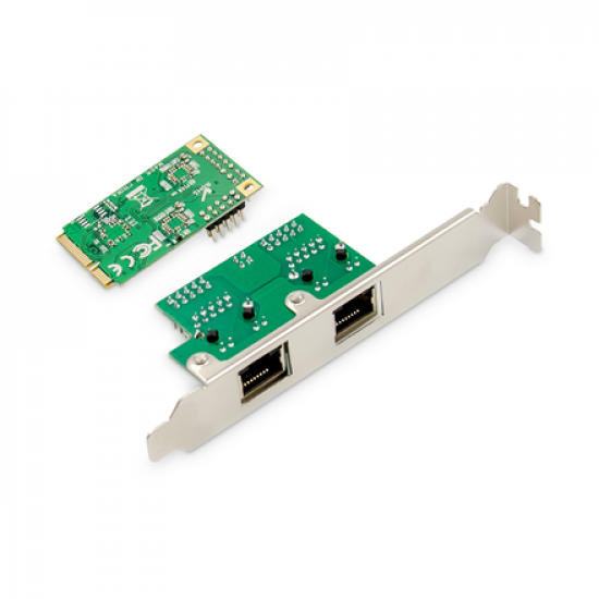 Digitus | Dual Gigabit Ethernet Mini PCI Express Network Card | DN-10134