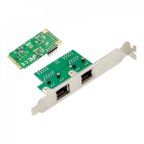 Digitus | Dual Gigabit Ethernet Mini PCI Express Network Card | DN-10134