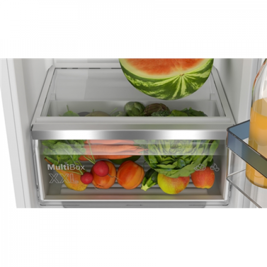 Bosch | Refrigerator | KIR41VFE0 | Energy efficiency class E | Built-in | Larder | Height 122.1 cm | Fridge net capacity 204 L | Display | 35 dB | White