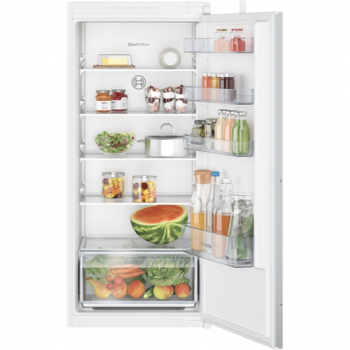 Bosch | Refrigerator | KIR41NSE0 | Energy efficiency class E | Built-in | Larder | Height 122.1 cm | Fridge net capacity 204 L | Display | 35 dB | White