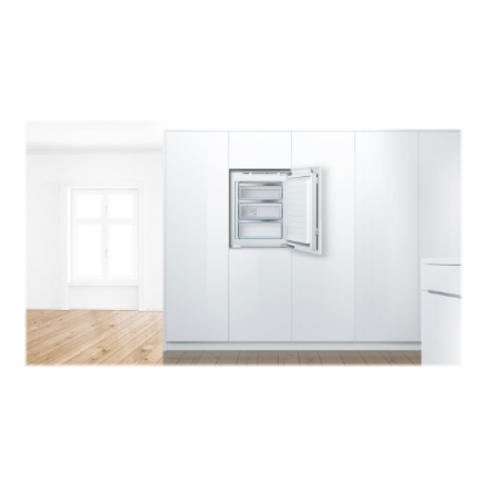 Bosch | Freezer | GIV11AFE0 | Energy efficiency class E | Upright | Built-in | Height 71.2 cm | Total net capacity 72 L | White