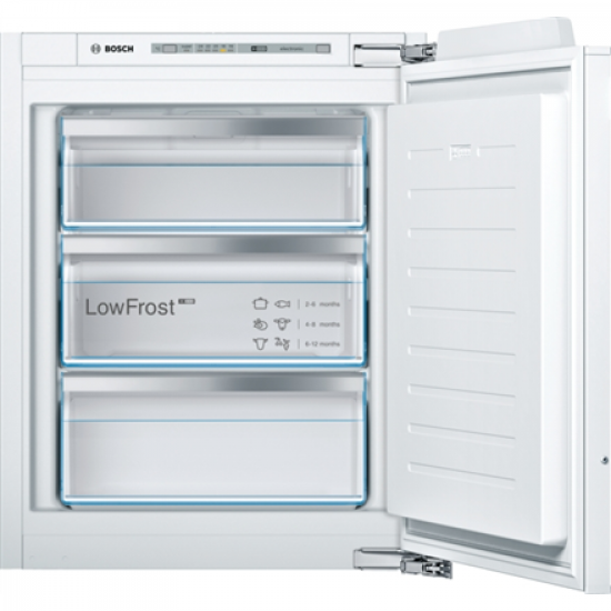 Bosch | Freezer | GIV11AFE0 | Energy efficiency class E | Upright | Built-in | Height 71.2 cm | Total net capacity 72 L | White