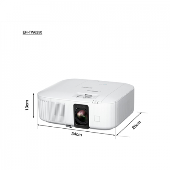 Epson | EH-TW6250 | 4K PRO-UHD 3840 x 2160 (2 x 1920 x 1080) | 2800 ANSI lumens | White | Lamp warranty 12 month(s) | Wi-Fi