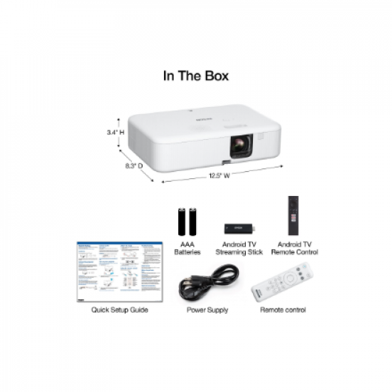 Epson | CO-FH02 | Full HD (1920x1080) | 3000 ANSI lumens | White | Lamp warranty 12 month(s)