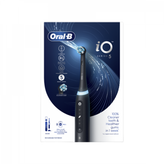 Oral-B | Electric Toothbrush | iO5 | Rechargeable | For adults | Number of brush heads included 1 | Number of teeth brushing modes 5 | Matt Black