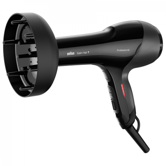 Braun | Hair Dryer | HD785 Satin Hair 7 SensoDryer | 2000 W | Number of temperature settings 4 | Ionic function | Diffuser nozzle | Black