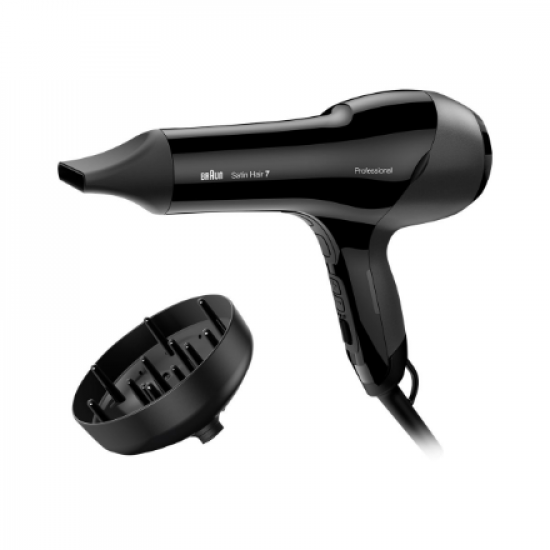 Braun | Hair Dryer | HD785 Satin Hair 7 SensoDryer | 2000 W | Number of temperature settings 4 | Ionic function | Diffuser nozzle | Black
