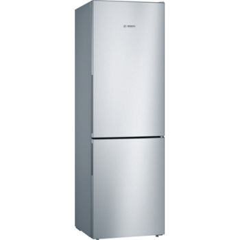 Bosch | Refrigerator | KGV36VIEAS | Energy efficiency class E | Free standing | Combi | Height 186 cm | No Frost system | Fridge net capacity 214 L | Freezer net capacity 94 L | 39 dB | Stainless Steel