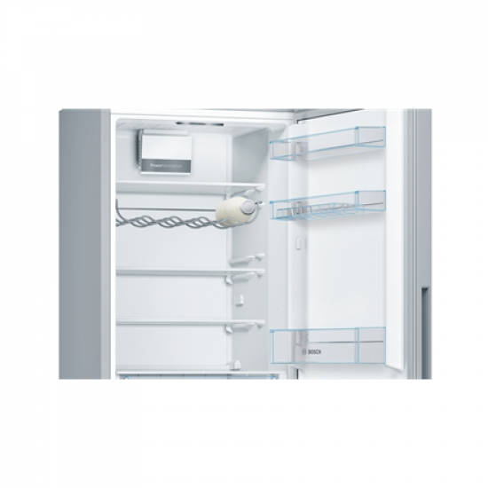 Bosch | Refrigerator | KGV36VIEAS | Energy efficiency class E | Free standing | Combi | Height 186 cm | No Frost system | Fridge net capacity 214 L | Freezer net capacity 94 L | 39 dB | Stainless Steel
