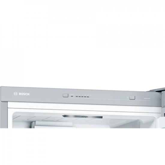 Bosch | Refrigerator | KGV36VIEAS | Energy efficiency class E | Free standing | Combi | Height 186 cm | No Frost system | Fridge net capacity 214 L | Freezer net capacity 94 L | 39 dB | Stainless Steel