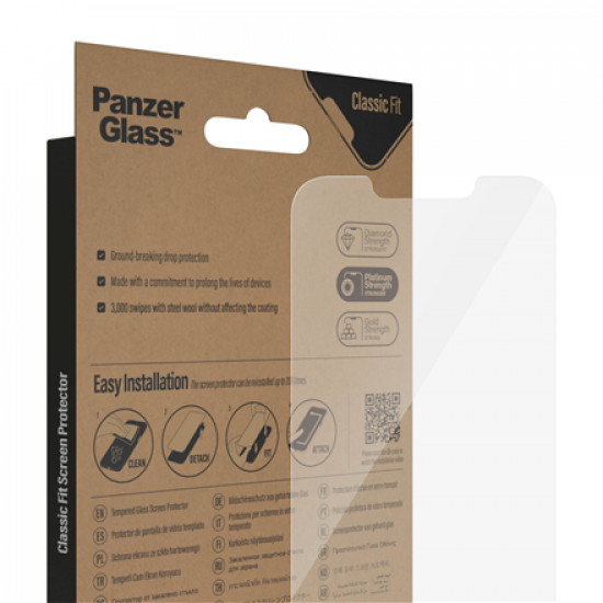 PanzerGlass | Screen protector | Apple | iPhone 14/13/13 Pro | Glass | Transparent | Classic Fit