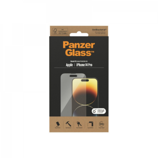 PanzerGlass | Screen protector | Apple | iPhone 14 Pro | Glass | Transparent | Classic Fit
