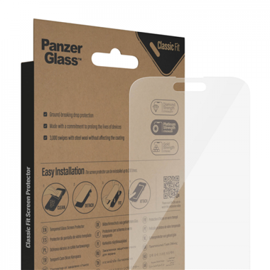 PanzerGlass | Screen protector | Apple | iPhone 14 Pro Max | Glass | Transparent | Classic Fit