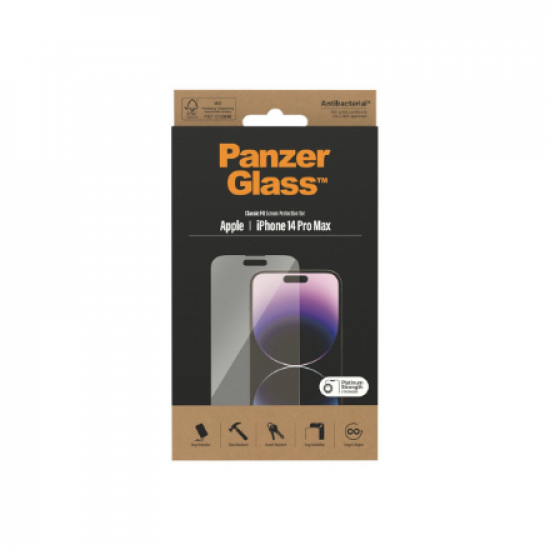 PanzerGlass | Screen protector | Apple | iPhone 14 Pro Max | Glass | Transparent | Classic Fit