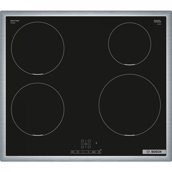 Bosch | Hob | PIE645BB5E Series 4 | Induction | Number of burners/cooking zones 4 | Touch | Timer | Black