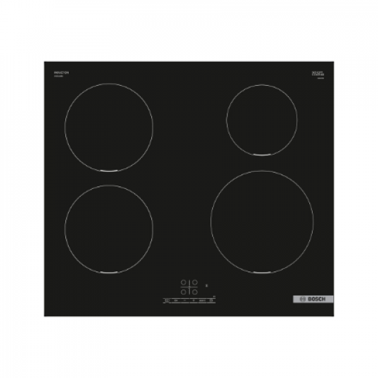 Bosch | Hob | PUE611BB6E Series 4 | Induction | Number of burners/cooking zones 4 | Touch | Timer | Black