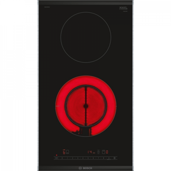 Bosch | Hob | PKF375FP2E Series 6 | Vitroceramic | Number of burners/cooking zones 2 | DirectSelect | Timer | Black