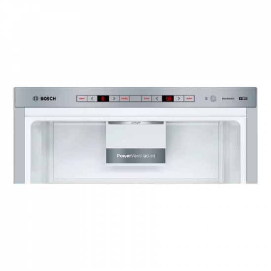 Bosch | Refrigerator | KGE398IBP Series 6 | Energy efficiency class B | Free standing | Combi | Height 201 cm | Fridge net capacity 249 L | Freezer net capacity 94 L | 38 dB | Inox