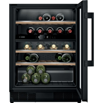 Bosch | Wine Cooler | KUW21AHG0 Series 6 | Energy efficiency class G | Built-in | Bottles capacity 44 | Black