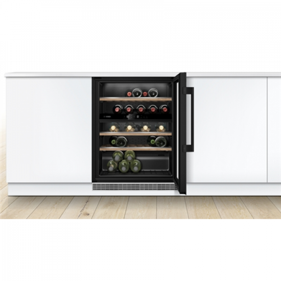 Bosch | Wine Cooler | KUW21AHG0 Series 6 | Energy efficiency class G | Built-in | Bottles capacity 44 | Black