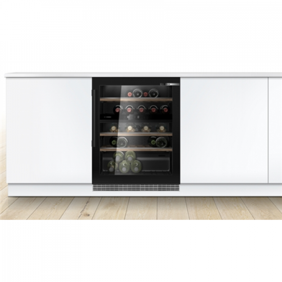 Bosch | Wine Cooler | KUW21AHG0 Series 6 | Energy efficiency class G | Built-in | Bottles capacity 44 | Black